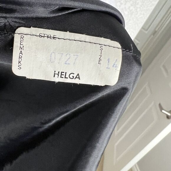 Vintage 80s Helga Wayne Kastning Size 14 Asian Inspired Drop Waist Shift Dress - Picture 7 of 8